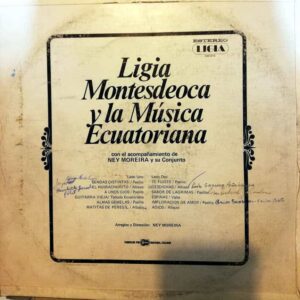 Disco de Vinilo Ligia Montesdeoca - Y la música Ecuatoriana Vinyl Record