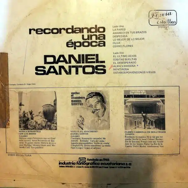 Disco de Vinilo Daniel Santos - Recordando una época con Daniel Santos Vinyl Record