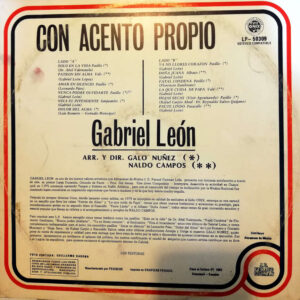 Disco de Vinilo Gabriel León - Con acento propio Vinyl Record