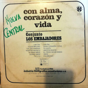 Disco de Vinilo Conjunto Los Embajadores - Con alma, corazón y vida Vinyl Record