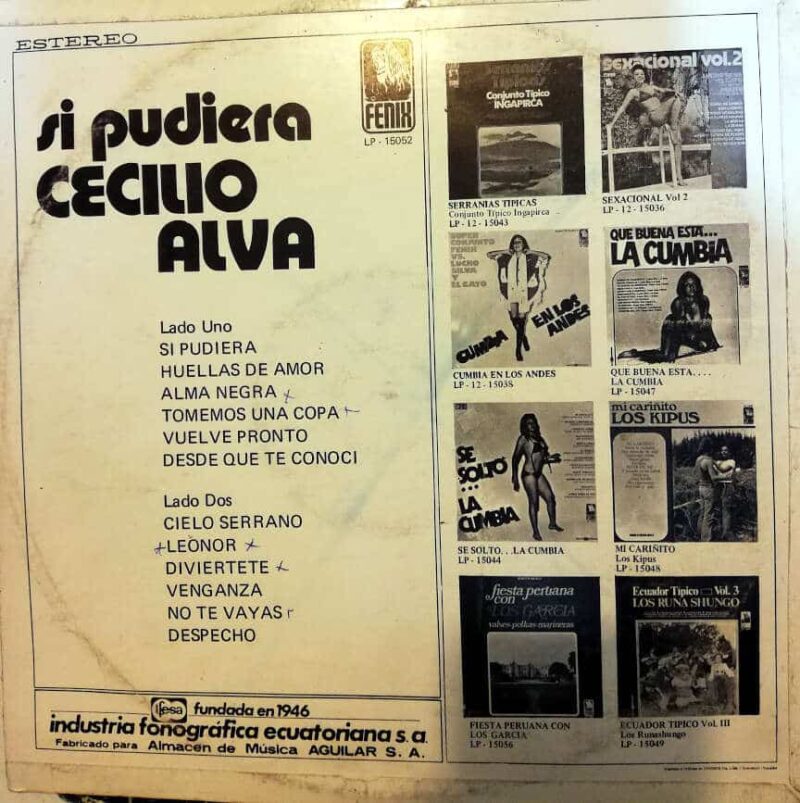 Disco de Vinilo Cecilio Alva - Si pudiera Vinyl Record