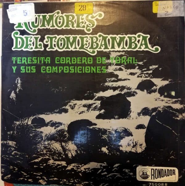 Disco de Vinilo Teresita Cordero de Toral - Rumores del Tomebamba Vinyl Record