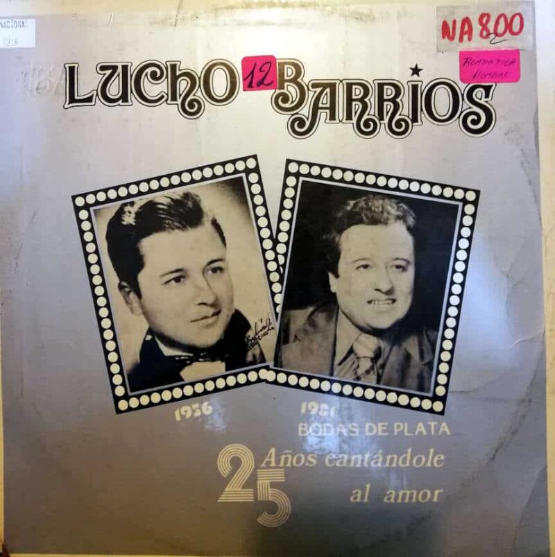 Disco de Vinilo Lucho Barrios - 25 años cantándole al amor Vinyl Record