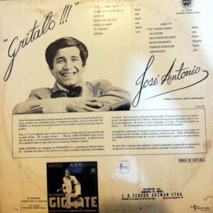 Disco de Vinilo José Antonio - Grítalo Vinyl Record