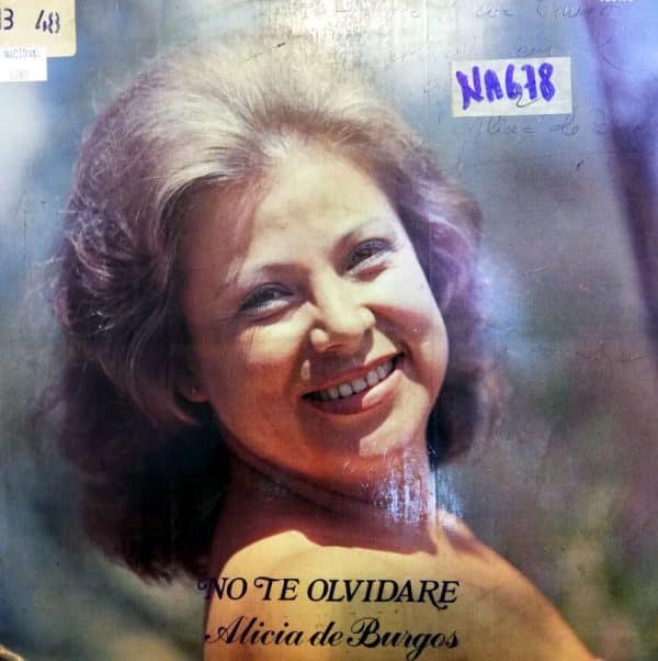 Disco de Vinilo Alicia De Burgos - No te olvidaré Vinyl Record