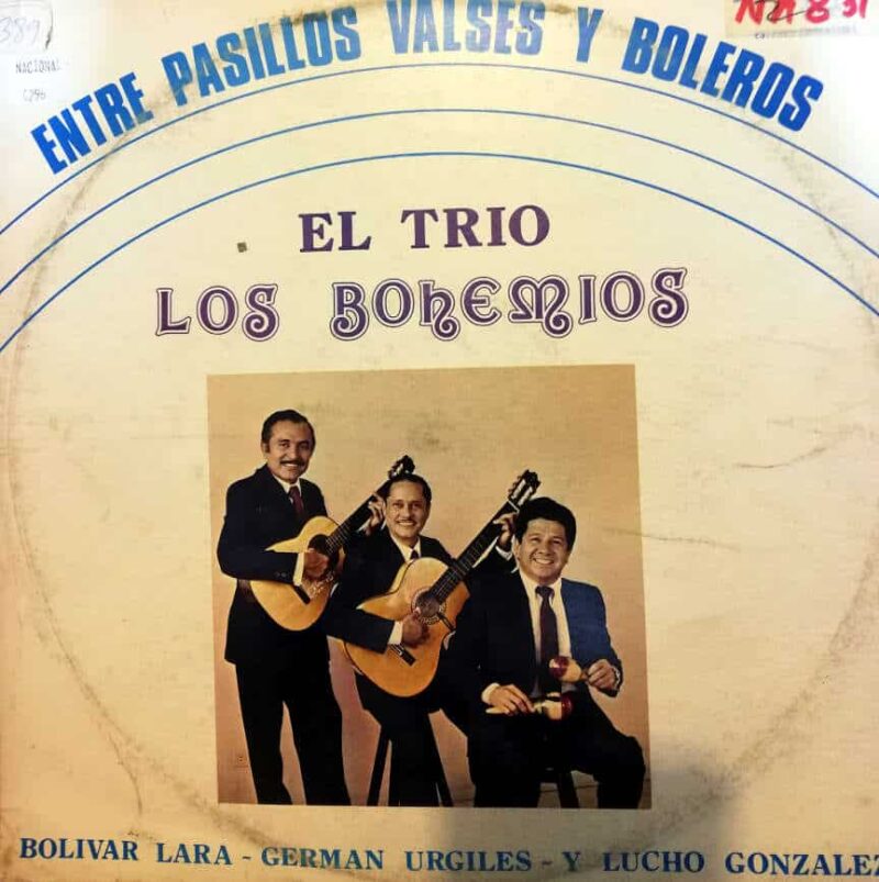 Disco de Vinilo Trío Los Bohemios - Entre Pasillos Valses y Boleros Vinyl Record
