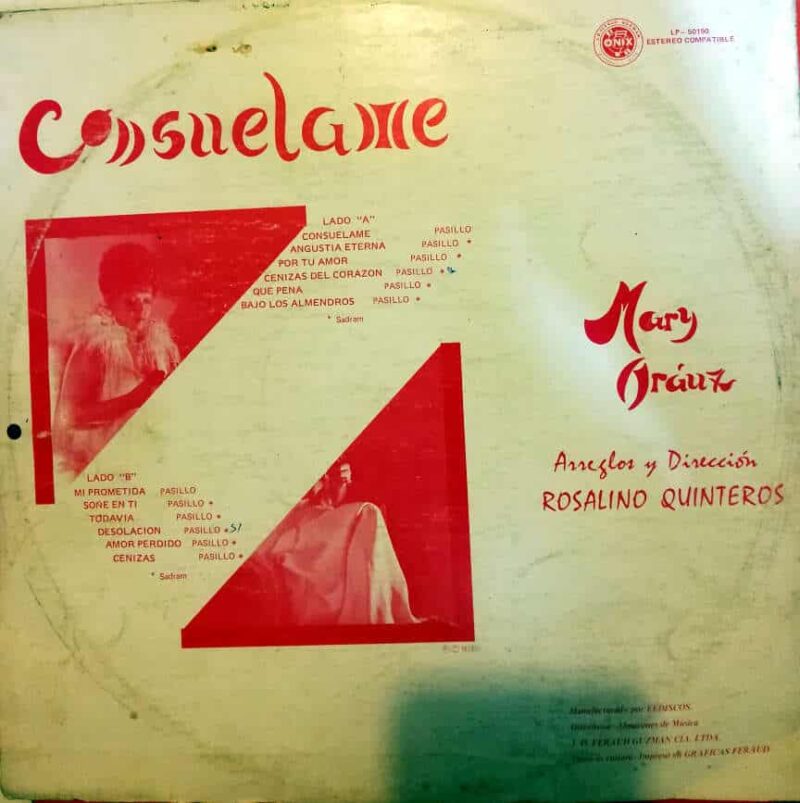 Disco de Vinilo Mary Arauz - Consúelame Vinyl Record