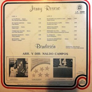 Disco de Vinilo Jenny Rosero - Bendición Vinyl Record