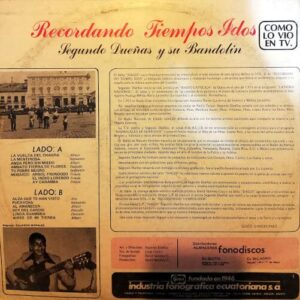 Disco de Vinilo Segundo Dueñas - Recordando tiempos idos Vol 2 Vinyl Record
