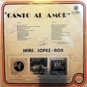 Disco de Vinilo Hermanas López – Ron - Canto al Amor Vinyl Record