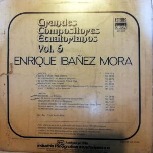 Disco de Vinilo Enrique Ibáñez Mora - Grandes Compositores Ecuatorianos Vol 6 Vinyl Record