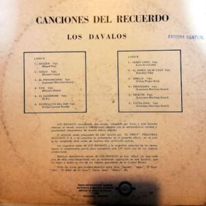 Disco de Vinilo Los Dávalos - Canciones del Recuerdo Vinyl Record