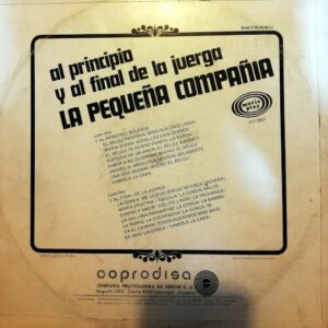 Disco de Vinilo La Pequeña Compañía - Al Principio y Al Final de la Juerga Vinyl Record