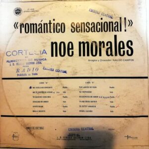 Disco de Vinilo Noe Morales - Romático Sensacional Vinyl Record