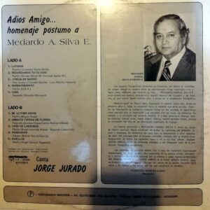 Disco de Vinilo Jorge Jurado - Homenaje Póstumo a Medardo A Silva E. Vinyl Record