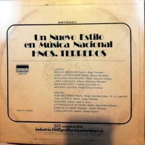 Disco de Vinilo Hermanos Terreros - Un nuevo estilo en música nacional Vinyl Record