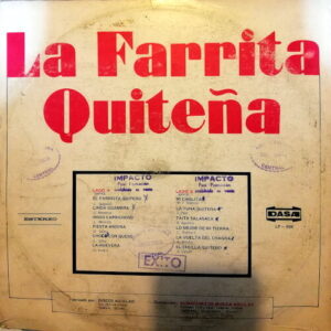 Disco de Vinilo Lucho Silva y Los Gatos - La Farrita Quiteña Vinyl Record