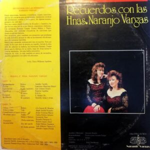 Disco de Vinilo Hermanas Naranjo – Vargas - Recuerdos con las Hermanas Naranjo – Vargas Vinyl Record