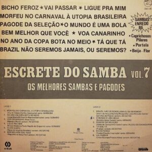 Disco de Vinilo Varios - Escrete Do Samba Vol. 7 Vinyl Record