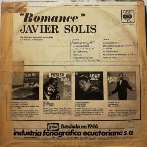 Disco de Vinilo Javier Solís - Romance Vinyl Record