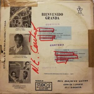 Disco de Vinilo La Sonora Matancera - Bienvenido Granda Mis Mejores Éxitos Con La Sonora Matancera Vinyl Record