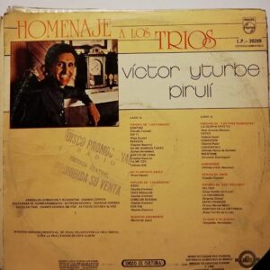 Disco de Vinilo Víctor Yturbe "Piruli"  - Homenaje A Los Tríos Vinyl Record