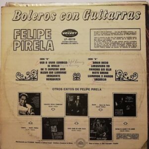 Disco de Vinilo Felipe Pirela - Boleros Con Guitarras Vinyl Record