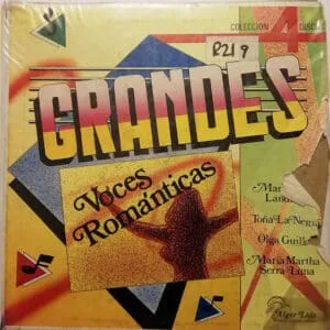 Disco de Vinilo Varios - Grandes Voces Romáticas Vinyl Record