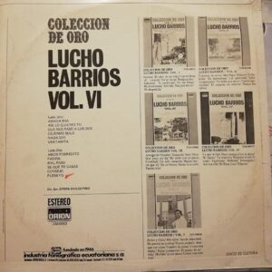 Disco de Vinilo Lucho Barrios - Colección De Oro Vol 6 Vinyl Record