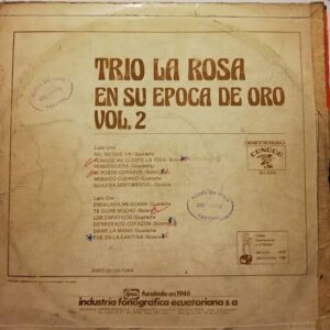 Disco de Vinilo Trío La Rosa  - El Trío La Rosa En Su Época De Oro Vinyl Record