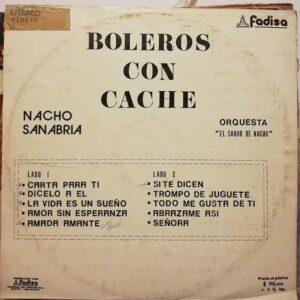 Disco de Vinilo Nacho Sanabria - Boleros Con Cache Vinyl Record