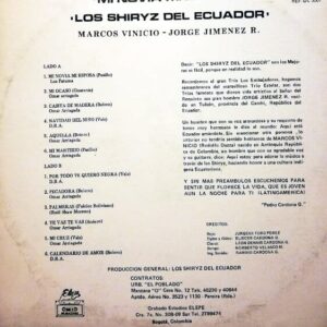 Disco de Vinilo Marcos Vinicio - Jorge Jiménez - Los Shiryz Del Ecuador Vinyl Record