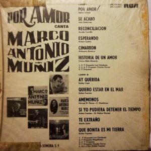 Disco de Vinilo Marco Antonio Nuñiz - Por Amor Vinyl Record