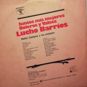 Disco de Vinilo Lucho Barrios - Juntos Mis Mejores Boleros Y Valses Vinyl Record
