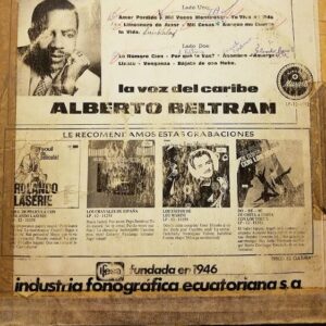 Disco de Vinilo Alberto Beltrán - La Voz Del Caribe Vinyl Record