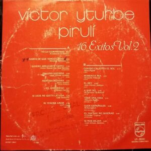 Disco de Vinilo Víctor Yturbe "piruli"  - 16 Éxitos Vol. Ii Vinyl Record