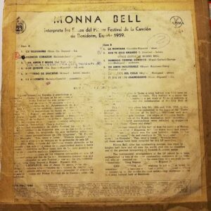 Disco de Vinilo Mona Bell - Mona Bell Interpreta Éxitos Del Festival De La Canción Vinyl Record