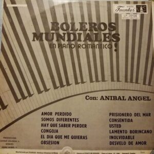 Disco de Vinilo Anibal Angel - Boleros Mundiales En Piano Romántico Vinyl Record