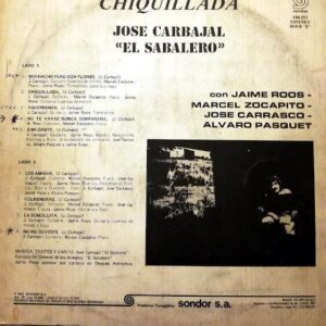 Disco de Vinilo José Carbajal " El Sabalero" - Chiquillada Vinyl Record