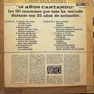 Disco de Vinilo Leo Marini - 25 Años De Leo Marini Cantando Vinyl Record
