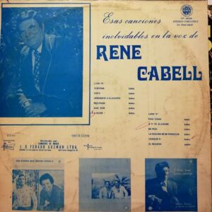 Disco de Vinilo Rene Cabell - Esas Caniones Inolvidables En La Voz De Rene Cabell Vinyl Record