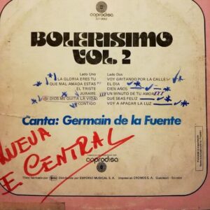 Disco de Vinilo Germain De La Fuente  - Bolerisimo Vol. 2 Vinyl Record