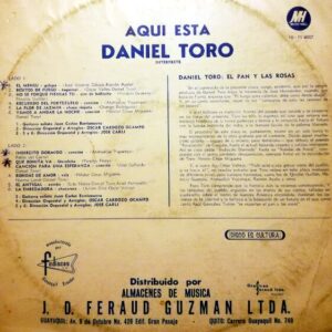 Disco de Vinilo Aqui Esta Daniel Toro - Aqui Esta Daniel Toro Vinyl Record