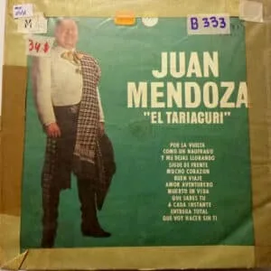 Disco de Vinilo Juan Mendoza - El Tariácuri Vinyl Record