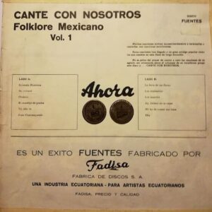 Disco de Vinilo Varios - Cante Con Nosotros Folklore Mexicano Vol. 1 Vinyl Record