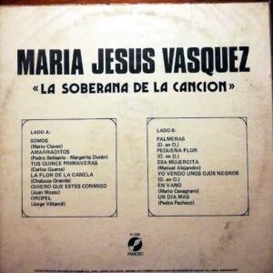Disco de Vinilo María De Jesús Vasquez  - La Soberana De La Canción Vinyl Record
