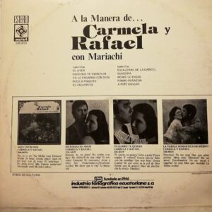 Disco de Vinilo Carmela Y Rafael  - A La Manera De Carmela Y Rafael Vinyl Record