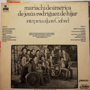 Disco de Vinilo Mariachi De América De Jesús Rodriguez De Hijar - Interpreta A Juan Gabriel Vinyl Record