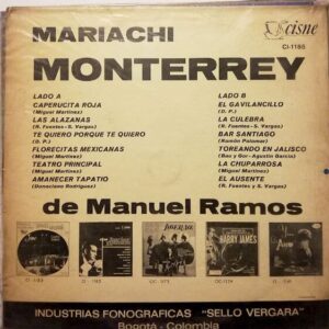 Disco de Vinilo Mariachi Monterrey De Manuel Ramos - Mariachi Monterrey De Manuel Ramos Vinyl Record