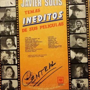 Disco de Vinilo Javier Solís - TeMás Ineditos De Sus Peliculas Vinyl Record